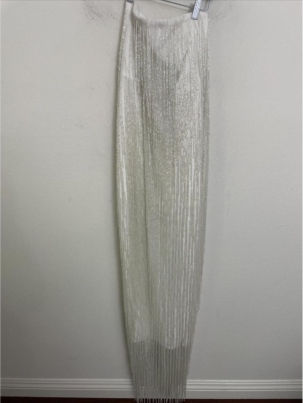 Baobab Collection Magia White Strapless Fringe Maxi Dress - Picture 13 of 14